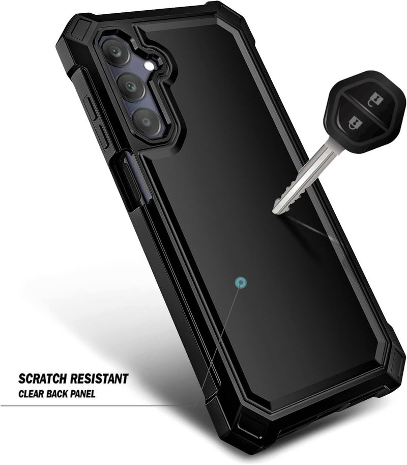 WDHD Compatible with Samsung Galaxy A15-5G Phone Case Black | Full-Body Protective Shockproof Bumper Cover with Tempered Glass Screen Protector, 12FT Military Grade Drop Tested - Image 4